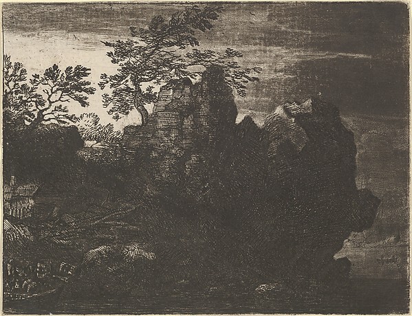 Allart van Everdingen, The Large Rock at the River