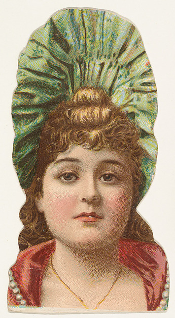 W. Duke, Sons & Co., Actress wearing green cloth hat, from Stars of the Stage, Fourth Series (N132) issued by Duke Sons & Co. to promote Honest Long Cut Tobacco