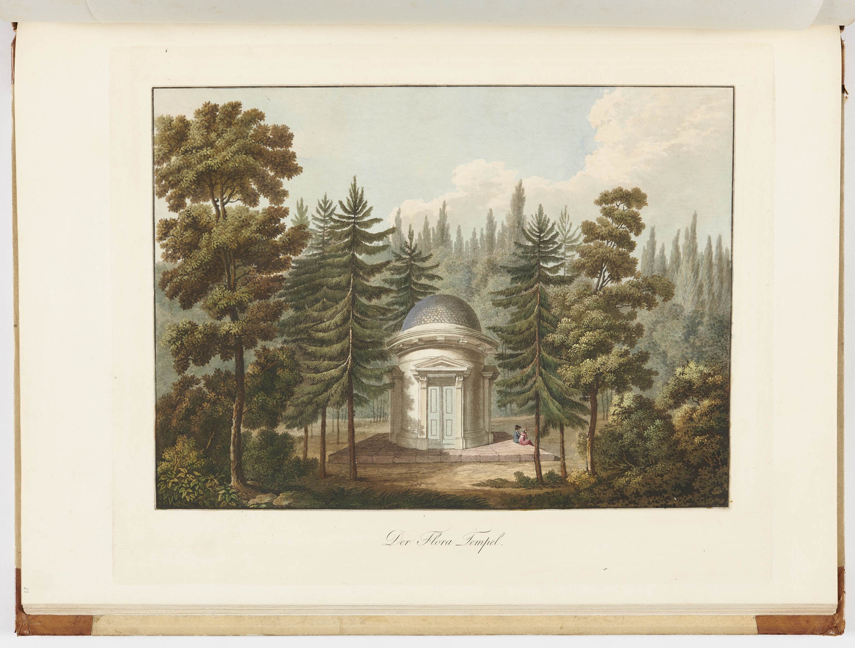 Johann Friedrich Frauenholz, "Der Flora Tempel" in Hohenheim