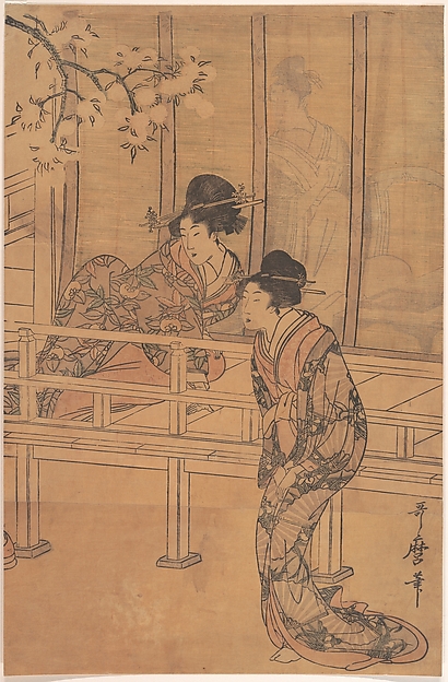 Kitagawa Utamaro, The Lady of Rokujo being Visited by the Princess Aoi
