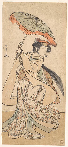 Katsukawa Shunshō　勝川春章, The Third Segawa Kikunojo as a Woman Dancing in a Shosa Act