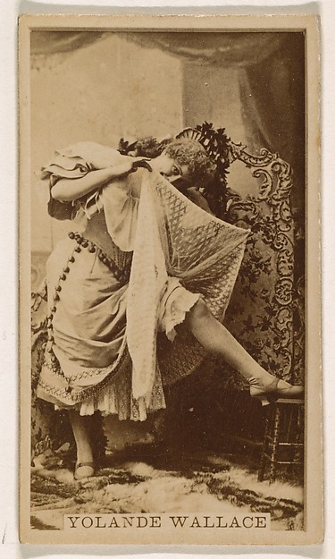 Kinney Brothers Tobacco Company, Yolande Wallace, from the Actresses series (N245) issued by Kinney Brothers to promote Sweet Caporal Cigarettes