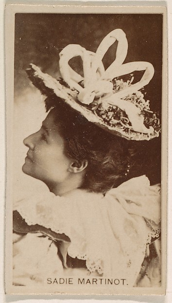 Kinney Brothers Tobacco Company, Sadie Martinot, from the Actresses series (N245) issued by Kinney Brothers to promote Sweet Caporal Cigarettes