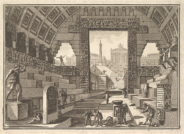 Giovanni Battista Piranesi, Ancient school built according to the Egyptian and Greek manners (Scuola antica architettata all'Egiziana e alla Greca)