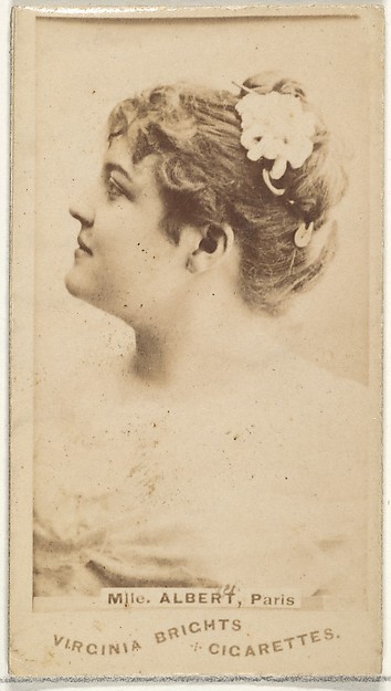 Allen & Ginter, Mlle. Albert, Paris, from the Actors and Actresses series (N45, Type 1) for Virginia Brights Cigarettes