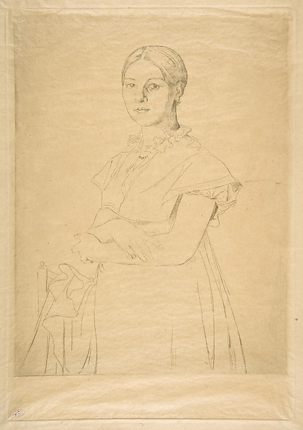 Félix Bracquemond, Madame Granger, after Ingres