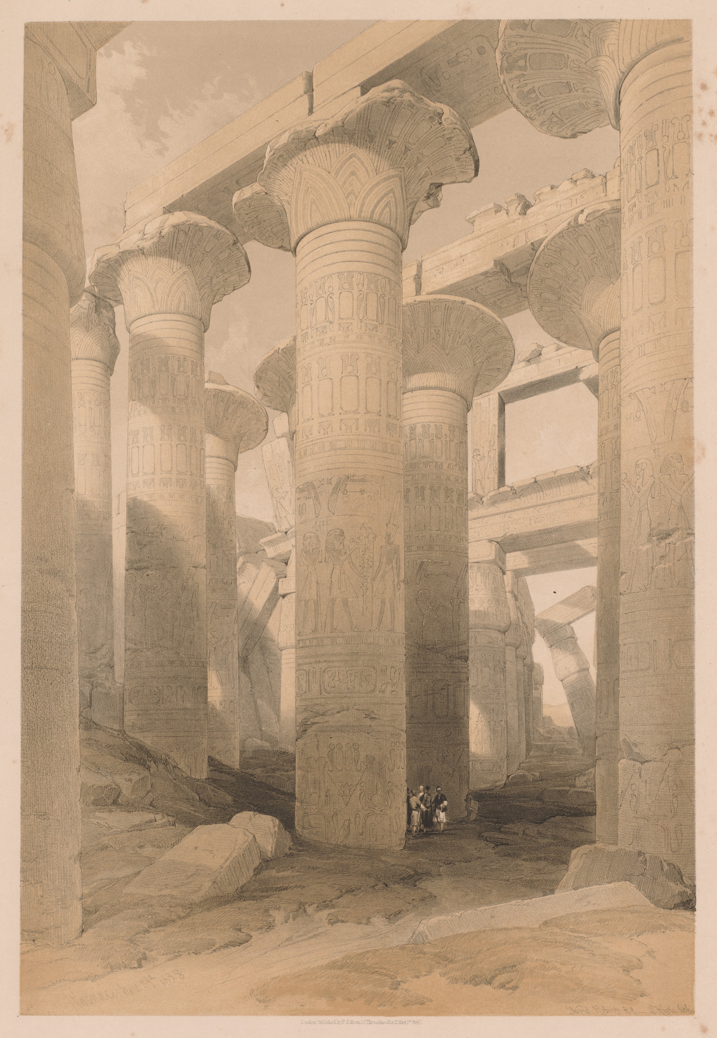 Louis Haghe, Egypt and Nubia:  Volume II - No. 14, Karnak