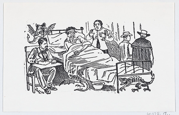 José Guadalupe Posada, A madman having visions of monsters