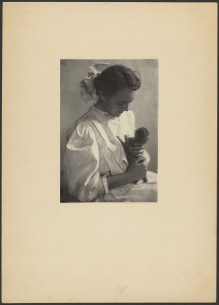 Louis Fleckenstein, [Girl with Cat]