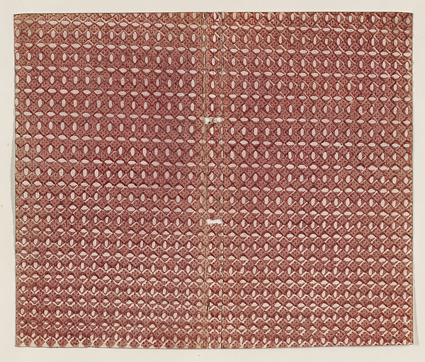 Anonymous, Book cover with overall red geometric pattern
