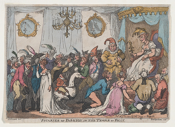 Thomas Rowlandson, Votaries of Fashion in the Temple of Folly