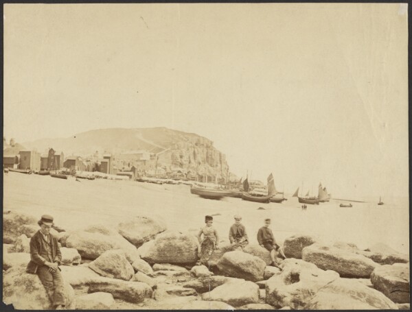 Unknown, [Harbor View with Little Boys, Possibly Hastings]