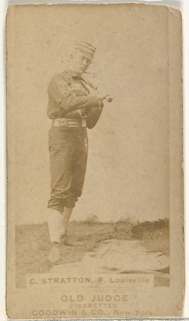 Goodwin & Company, Chilton Scott Stratton, Pitcher, Louisville Colonels, from the Old Judge series (N172) for Old Judge Cigarettes