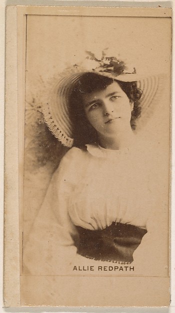 Kinney Brothers Tobacco Company, Allie Redpath, from the Actresses series (N245) issued by Kinney Brothers to promote Sweet Caporal Cigarettes
