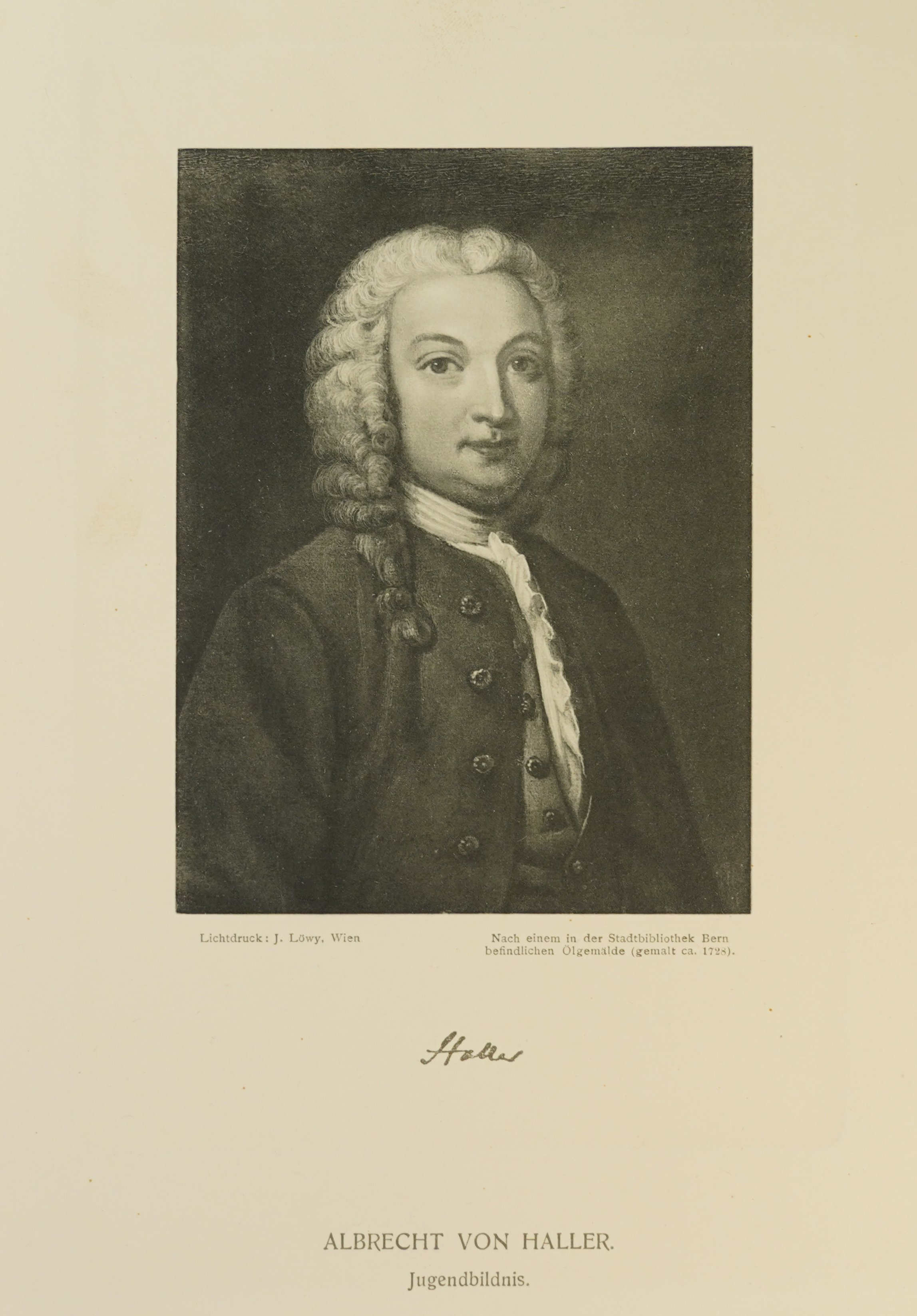 Albrecht von Haller, Porträt von Albrecht von Haller