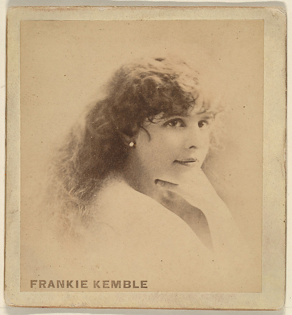 Kinney Brothers Tobacco Company, Frankie Kemble, from the Actresses series (N246), Type 2, issued by Kinney Brothers to promote Sporting Extra Cigarettes