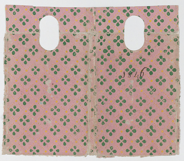 Anonymous, Sheet with an overall floral and dot pattern