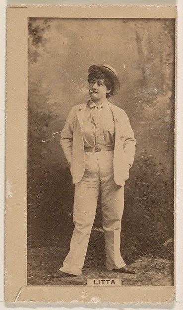 Kinney Brothers Tobacco Company, Litta, from the Actresses series (N245) issued by Kinney Brothers to promote Sweet Caporal Cigarettes