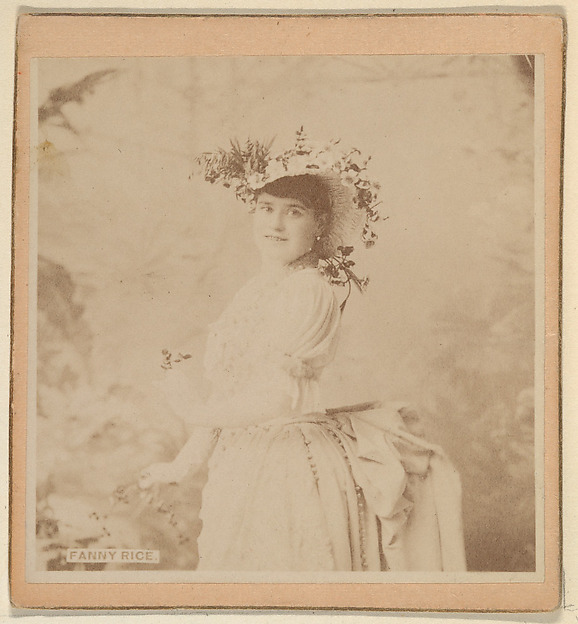 Kinney Brothers Tobacco Company, Fanny Rice, from the Actresses series (N246), Type 2, issued by Kinney Brothers to promote Sporting Extra Cigarettes