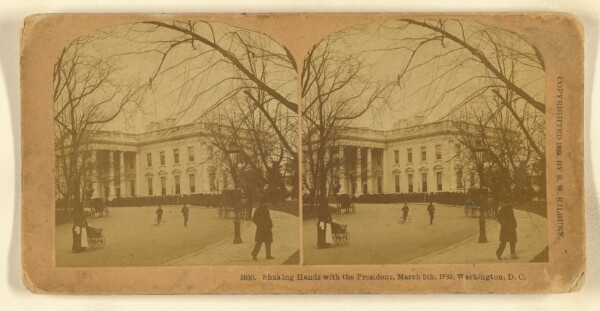 Benjamin West Kilburn, Shaking Hands with the President, March 5th, 1889, Washington, D.C. U.S.A.