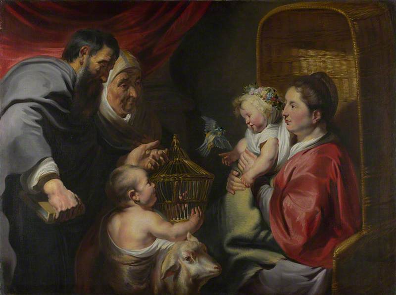 Jacob Jordaens, The Virgin and Child with Saint John and his Parents