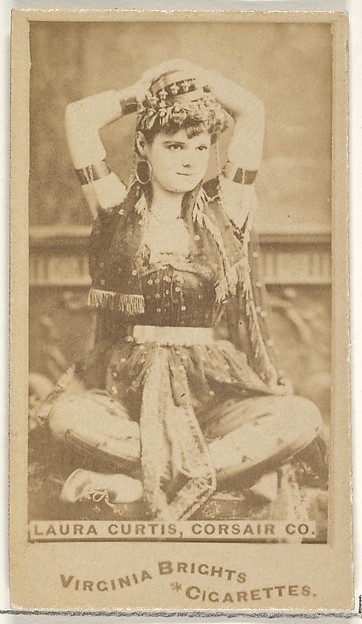 Allen & Ginter, Laura Curtis, Corsair Co., from the Actors and Actresses series (N45, Type 1) for Virginia Brights Cigarettes