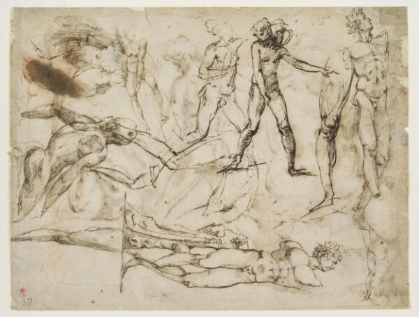 Polidoro da Caravaggio, Studies from the nude