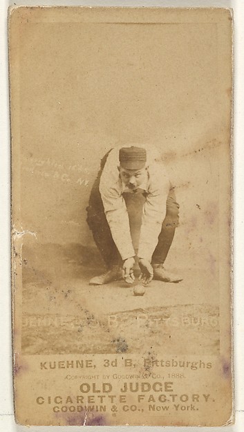 Goodwin & Company, Bill Kuehne, 3rd Base, Pittsburgh, from the Old Judge series (N172) for Old Judge Cigarettes