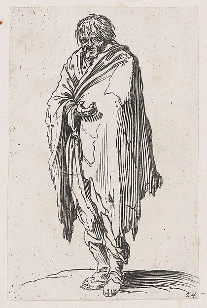 Anonymous, Reverse Copy of Le Mendiant a la Tête Découverte et aux Pieds Nus (The Beggar with Bare Head and Feet), from Les Gueux suite appelée aussi Les Mendiants, Les Baroni, ou Les Barons (The Beggars, also called the Barons)