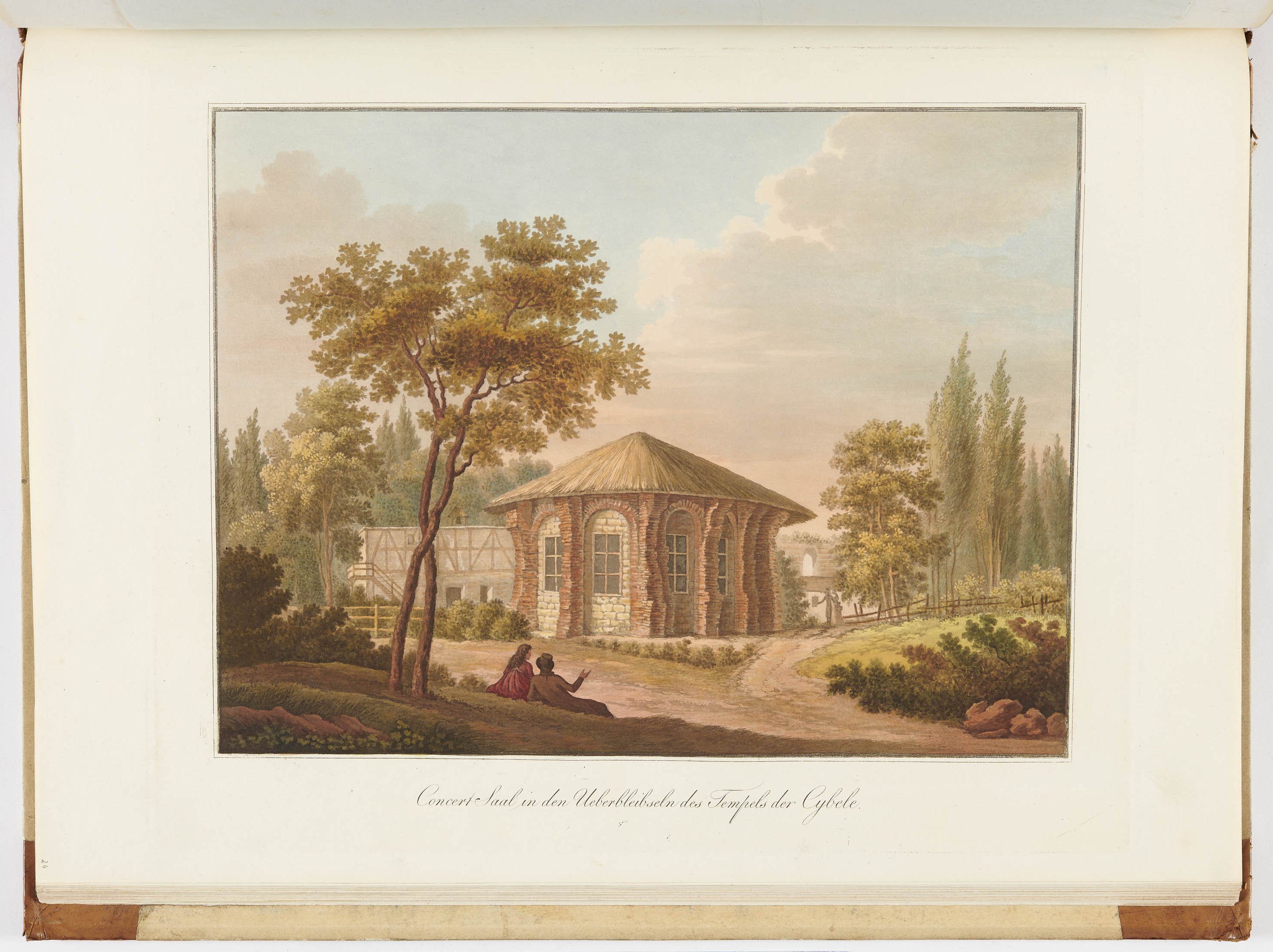 Johann Friedrich Frauenholz, "Concert Saal in den Ueberbleibseln des Tempels der Cybele" in Hohenheim