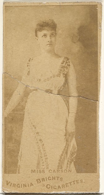 Allen & Ginter, Miss Carson, from the Actors and Actresses series (N45, Type 1) for Virginia Brights Cigarettes