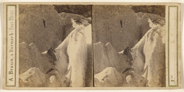 Adolphe Braun, Oberland Bernois. Sauvetage du guide Jean-Michel, tombe dans une crevasse du glacier inferieur de Grindelwald, le 16 Sept...1863