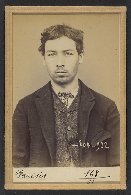 Alphonse Bertillon, Parisis. Charles. 20 ans, né à Aubervilliers (Seine). Tailleur d'habits. Outrages anarchistes. 10/7/93.