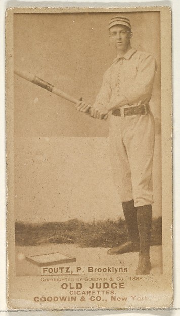 Goodwin & Company, Foutz, Pitcher, Brooklyn Bridegrooms, from the Old Judge series (N172) for Old Judge Cigarettes