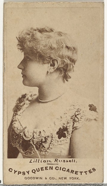 Goodwin & Company, Lillian Russell, from the Actors and Actresses series (N171) for Gypsy Queen Cigarettes