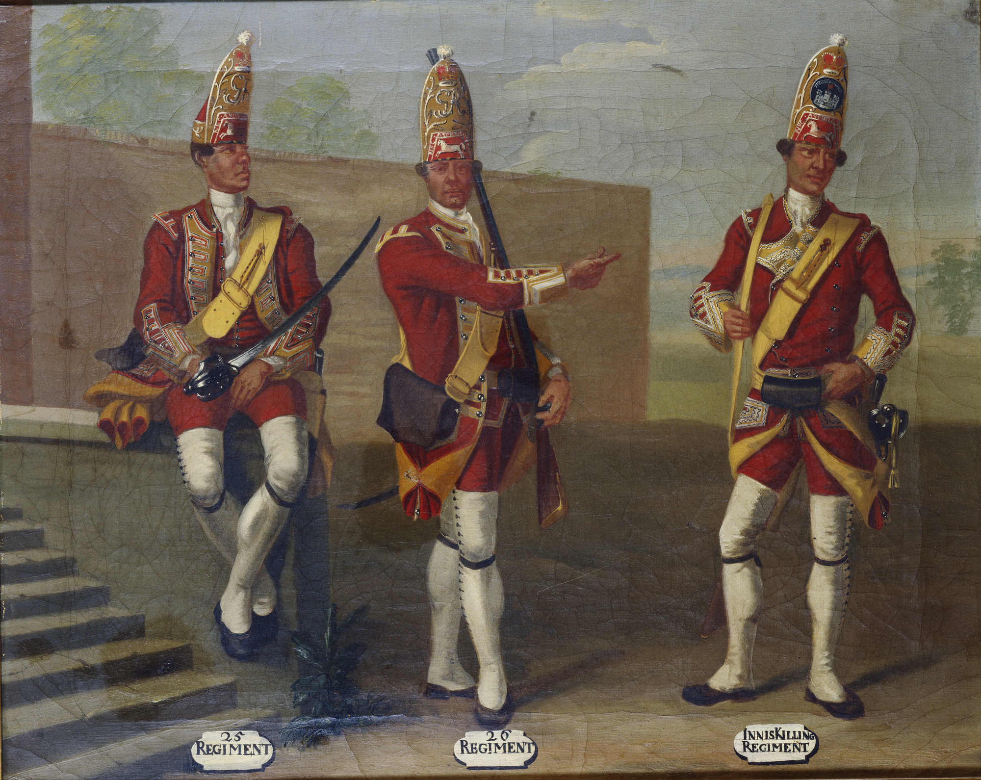David Morier, Grenadiers, 25th and 26th Regiments of Foot and 27th Inniskilling Regiment of Foot, 1751