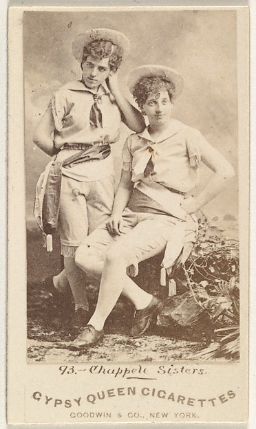Goodwin & Company, Chappele Sisters, from the Actors and Actresses series (N171) for Gypsy Queen Cigarettes