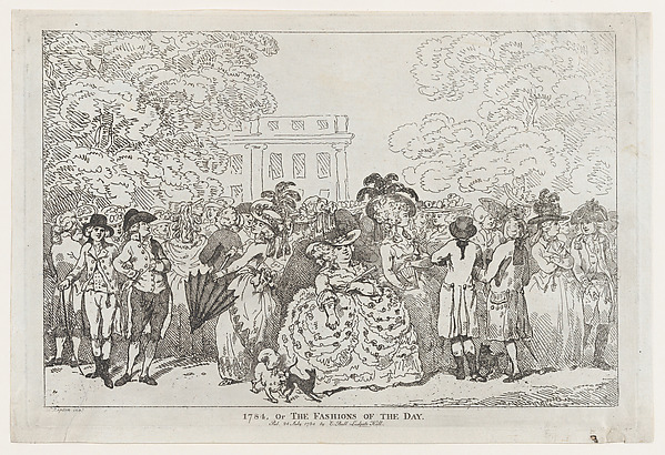 Thomas Rowlandson, 1784, or The Fashions of the Day