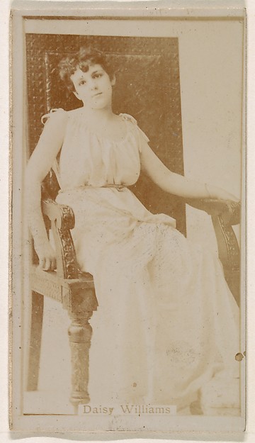Kinney Brothers Tobacco Company, Daisy Williams, from the Actresses series (N245) issued by Kinney Brothers to promote Sweet Caporal Cigarettes