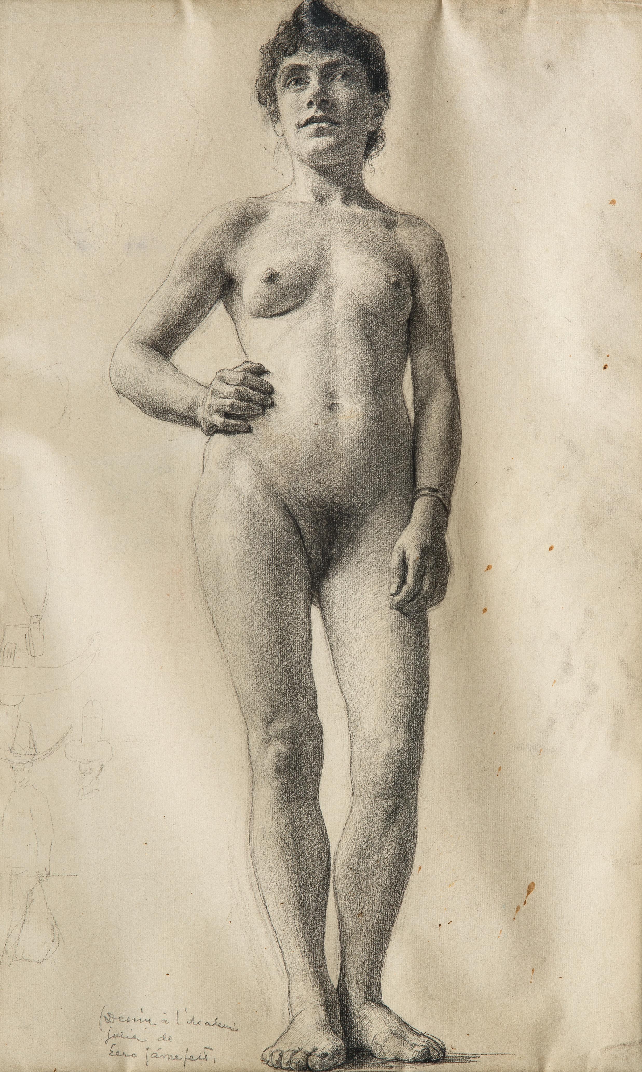 Unknown artist, Alaston nainen,edestä