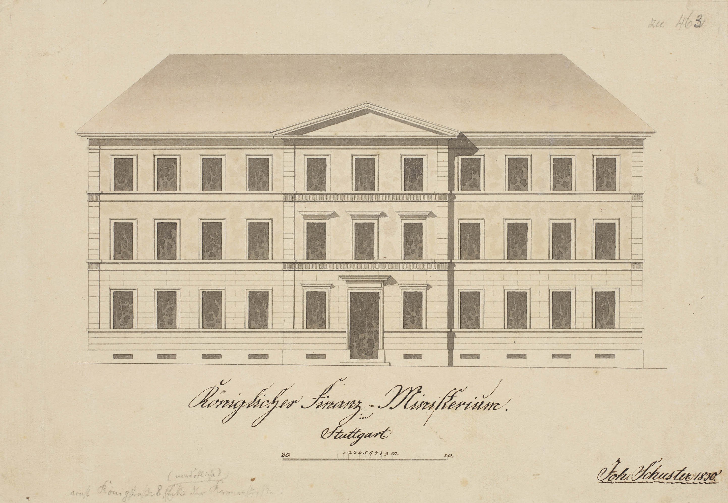 Unknown artist, Königliches Finanz-Ministerium in Stuttgart