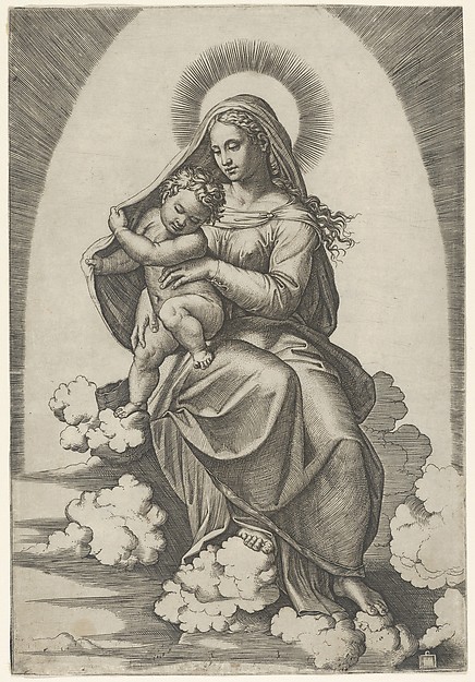 Marcantonio Raimondi, Madonna and Child