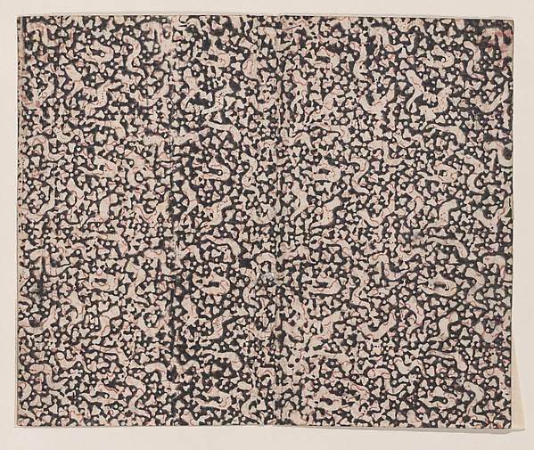 Anonymous, Book cover with overall floral and dot pattern