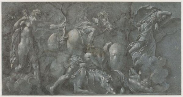 Polidoro da Caravaggio, The slaughter of Niobe's children