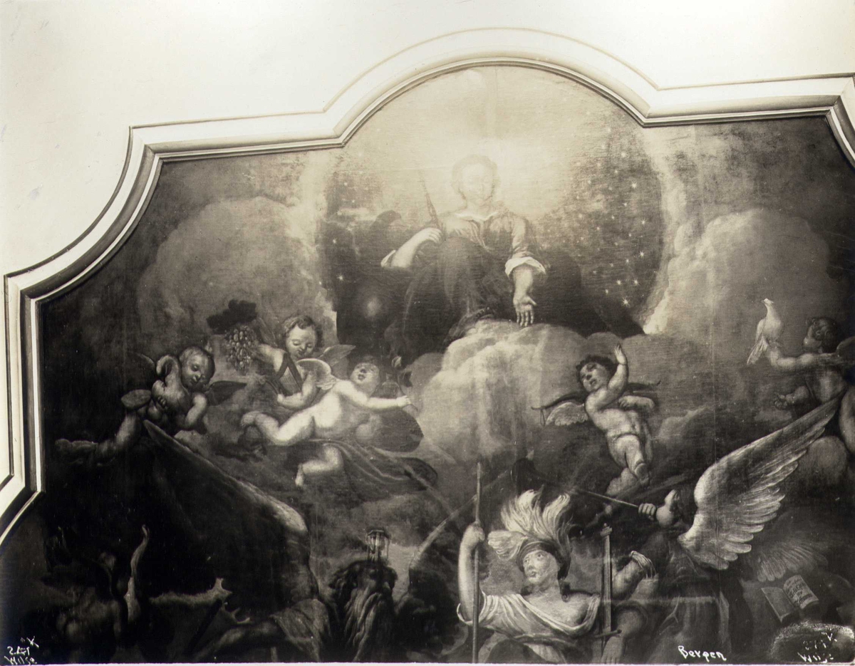 Anders Beer Wilse, Takmaleri, Rasmus Meyers samling, Bergen Kunstmuseum, Bergen, Hordaland. Fotografert 1912.