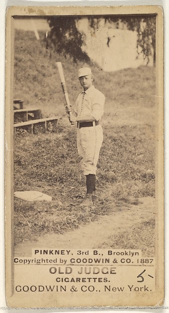 Goodwin & Company, Pinkney, 3rd Base, Brooklyn, from the Old Judge series (N172) for Old Judge Cigarettes