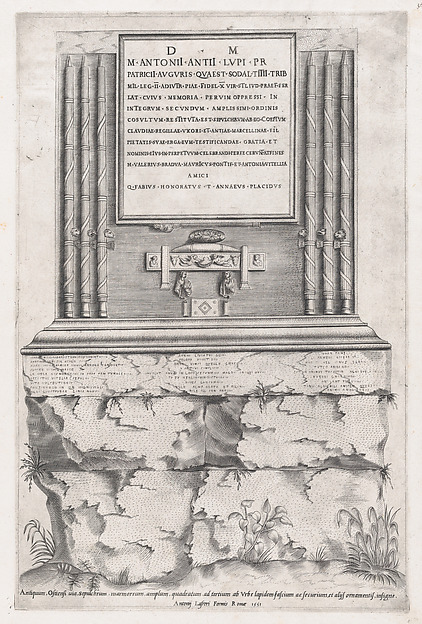 Anonymous, Sepulchre of Lupus, from "Speculum Romanae Magnificentiae"