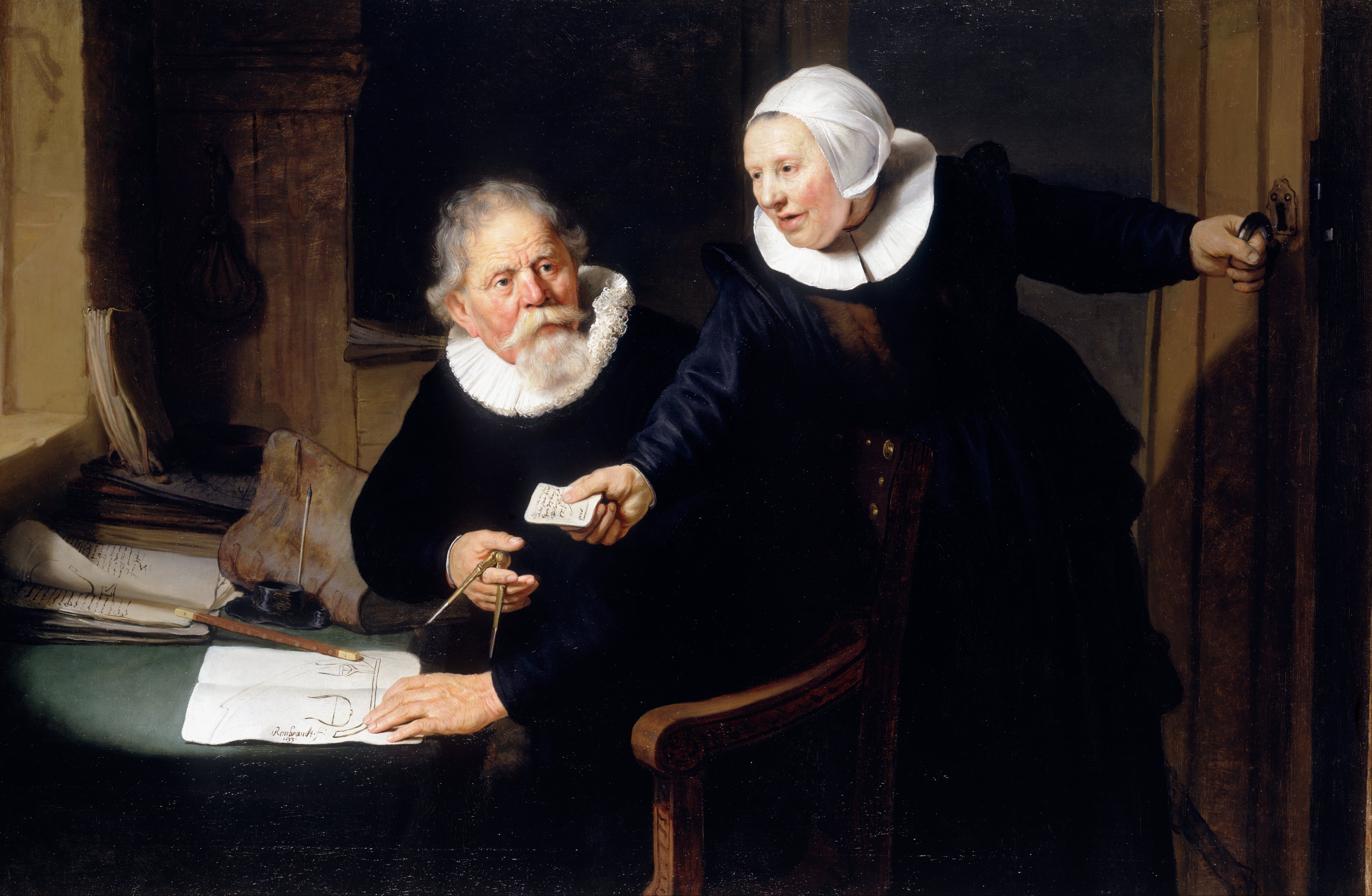 Rembrandt, Portrait of Jan Rijcksen and his Wife Griet Jans