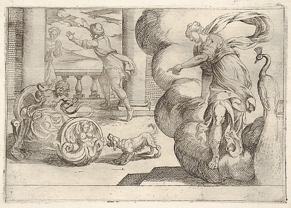 Antonio Tempesta, Hercules strangling the serpents, from "The Labors of Hercules"