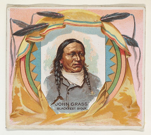 Allen & Ginter, John Grass, Blackfeet Sioux, from the American Indian Chiefs series (N36) for Allen & Ginter Cigarettes